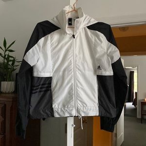 Adidas Cropped running rain jacket